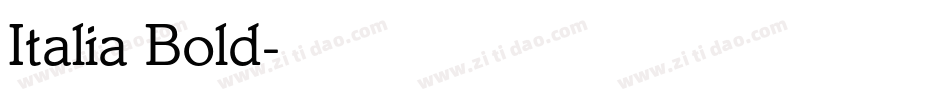 Italia Bold字体转换